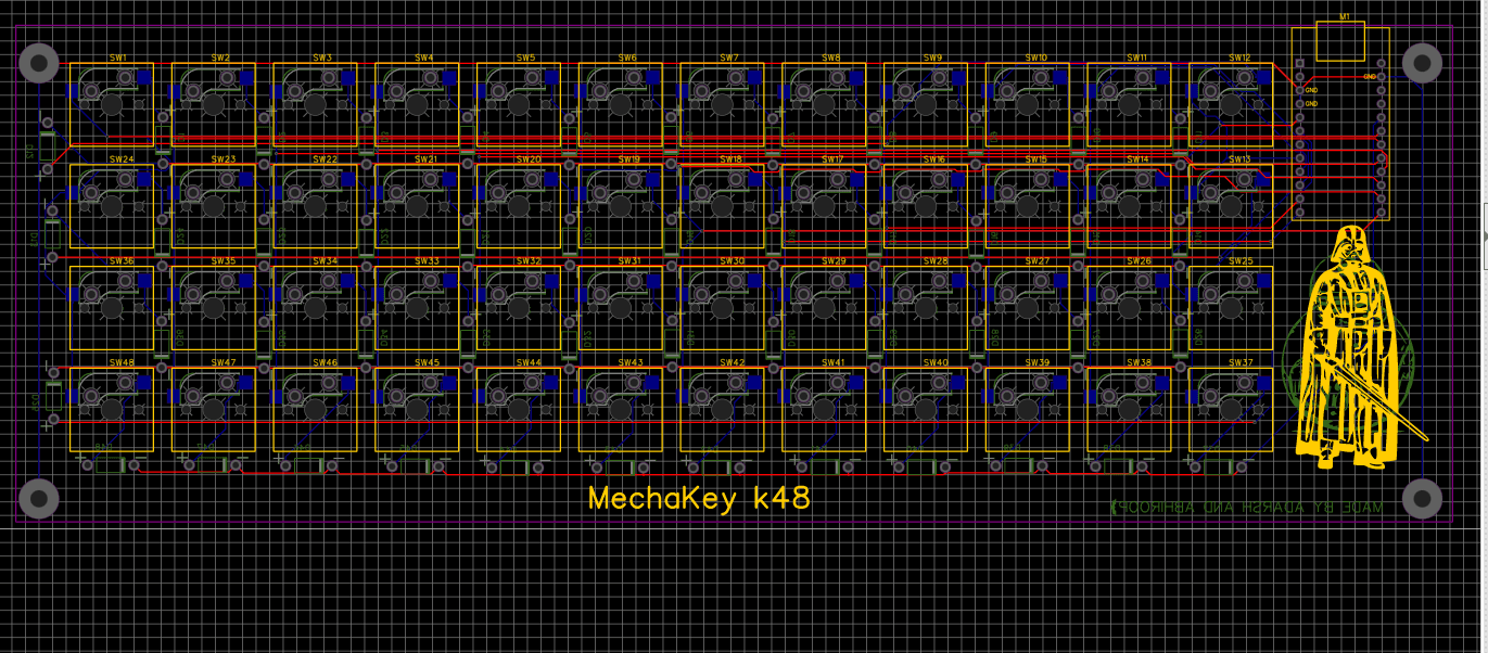 MechaKey K48 keyboard design